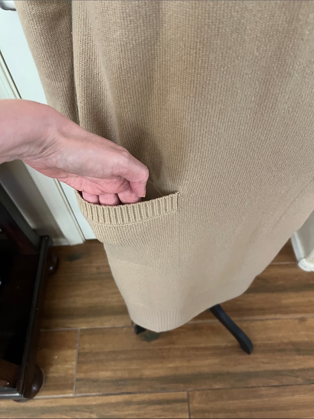 Athleta Beige Turtleneck Midi Dress - Picture 2 of 5